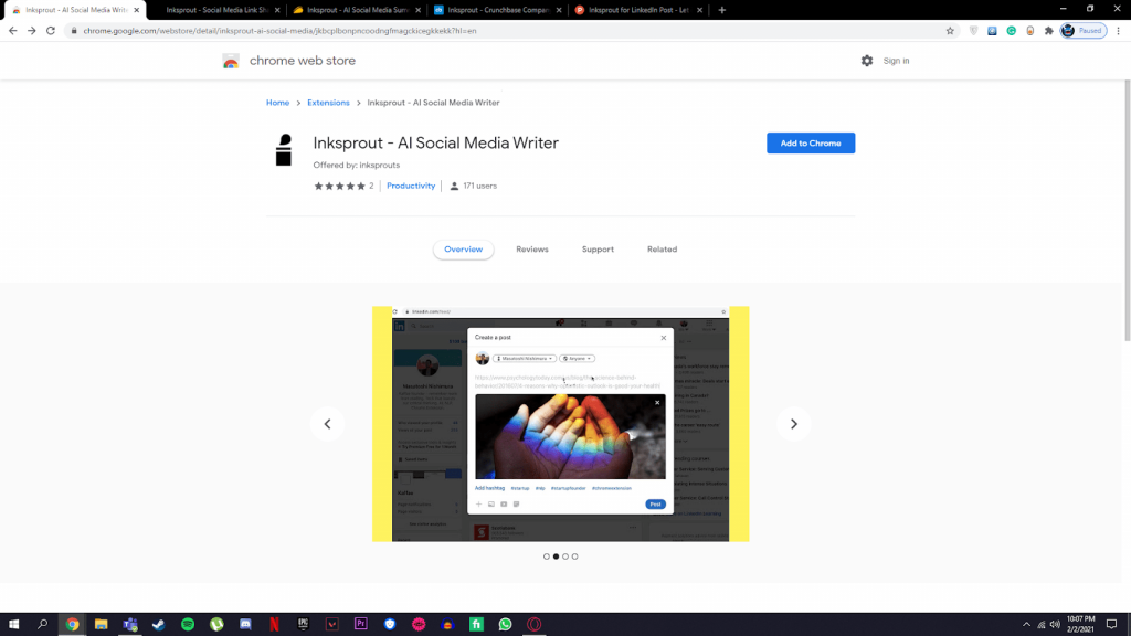 inksprout chrome extension